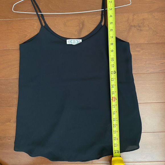 Pink Rose Small adjustable strap black tank top - Picture 6 of 6